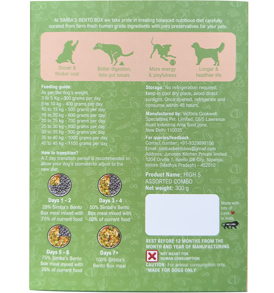 High-5 Assorted Combo (5 meals 300g each)